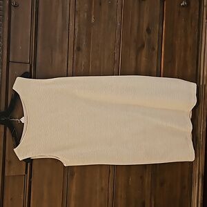 Eileen Fisher ivory sleeveless sheath dress in excellent condition